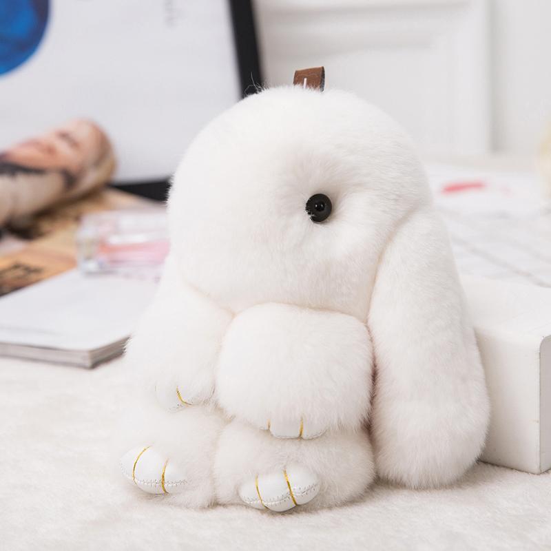 Fluffy Bunny Fuzzy Fur Ball Pom Pom keychain – Boots N Bags Heaven