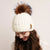 Fluffy Fur Knit Pom Pom Winter Beanie Hats