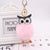 Fluffy Pompom Wisdom Owl Key Chain