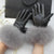 Fluffy Touchscreen Vegan Leather Winter Fashion Fur Gloves