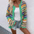 Fun Summer Crochet Style Hollow Out Long Sleeve Knit Cardigans