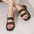 Funky Leopard Print Chunky Vegan Leather Summer Sandals