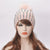 Fur Knit Rhinestone Winter Beanie Hats with Pom Pom