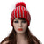 Fur Knit Rhinestone Winter Beanie Hats with Pom Pom