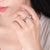 Geometric Fashion Stackable Knuckle Band Zircon Engagement Rings Set