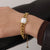 Geometric Posh Large Pearl Double Layer Hollow Out Bangle Bracelets
