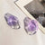 Geometric Purple Statement Earrings Collection