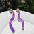 Geometric Purple Statement Earrings Collection