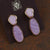 Geometric Purple Statement Earrings Collection