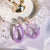 Geometric Purple Statement Earrings Collection