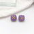 Geometric Purple Statement Earrings Collection