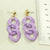 Geometric Purple Statement Earrings Collection