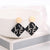 Geometric Retro Black Round Drop Dangle Earrings - Summer Collection