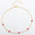 Glam Fashion Rainbow Zircon Embellished Choker Necklaces