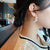 Glamorous C-shaped Pearl Drop Earrings