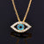 Gleaming Blue Eye Rhinestone Necklace