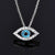 Gleaming Blue Eye Rhinestone Necklace