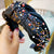 Gleaming Colorful Rhinestone Studded Knotted Summer Headbands
