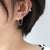 Gleaming Double Pierced Hoop Chain Earrings