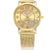 Gold and Silver Heart Design Analog Wristwatch