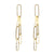 Shimmer and Shine Oversized Rhinestone Dollar Money Sign Drop Earrings