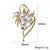 Golden Rhinestone Pearl Flower Brooch Pins Collection