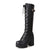 Winter Gothic Knee-High Lace-Up Boots with Square Heel