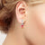 Graceful Square Shape Zircon Bejeweled Dangle Earrings