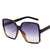 Gradient Frame Vintage Over Sized Square Sunglasses