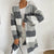 Cozy Long Sleeve Patchwork Style Knitted Winter Outdoor Cardigans