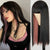 Half Pink and Black Two Tone Long Straight Ombre Hair Wigs