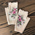 Hand Knit Floral Embroidered Fingerless Wrist Warmer Gloves