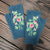 Hand Knit Floral Embroidered Fingerless Wrist Warmer Gloves