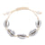 Handmade Sea Luster Pearls and Cowrie Shells Lace-Up Boho Bracelets