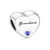 Heart-Shaped Sterling Silver Family Charm Beads