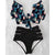 High Waist Tropical Print Ruffle Bikini Swimwear