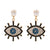 Hippie and Trendy Love Heart Shape Lucky Eye Drop Statement Earrings