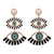 Hippie and Trendy Love Heart Shape Lucky Eye Drop Statement Earrings