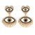 Hippie and Trendy Love Heart Shape Lucky Eye Drop Statement Earrings