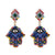 Hippie and Trendy Love Heart Shape Lucky Eye Drop Statement Earrings