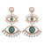 Hippie and Trendy Love Heart Shape Lucky Eye Drop Statement Earrings