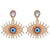 Hippie and Trendy Love Heart Shape Lucky Eye Drop Statement Earrings