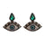 Hippie and Trendy Love Heart Shape Lucky Eye Drop Statement Earrings