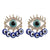 Hippie and Trendy Love Heart Shape Lucky Eye Drop Statement Earrings