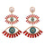 Hippie and Trendy Love Heart Shape Lucky Eye Drop Statement Earrings