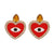 Hippie and Trendy Love Heart Shape Lucky Eye Drop Statement Earrings