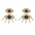 Hippie and Trendy Love Heart Shape Lucky Eye Drop Statement Earrings