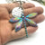 Holographic Dragonfly Inspirational Pendant Keychains