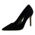 Hot Selling Pointed Toe Flock High Heels Pumps Shoes