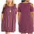 Joan - Plus Size Simple and Casual Cold Shoulder Dress